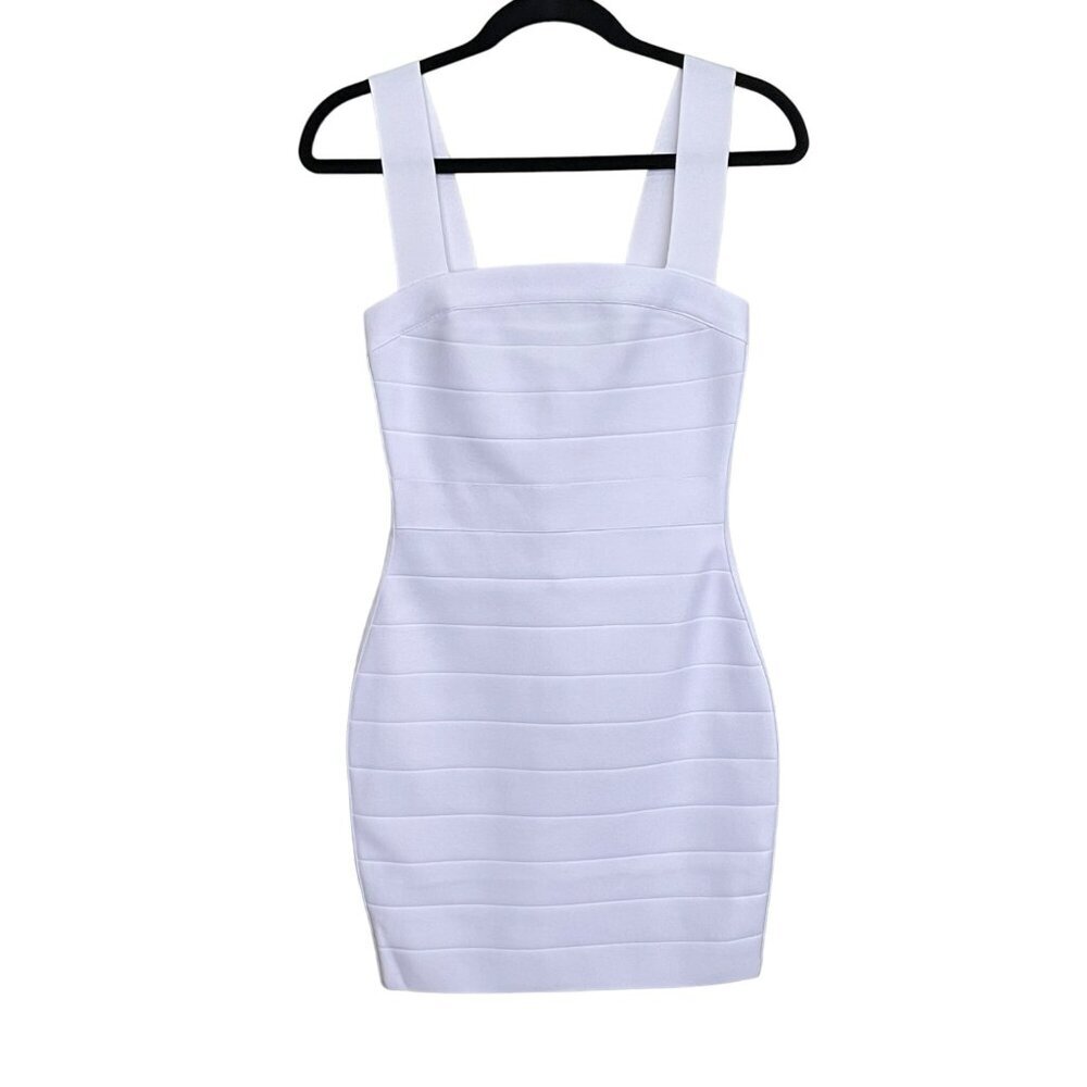 Susana Monaco White Bandage Bodycon Mini Dress Wide Strap Size XS NWT